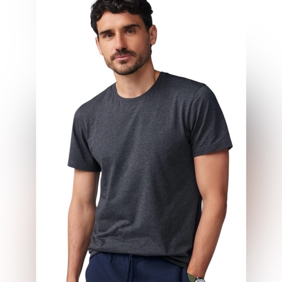 Mack Weldon Pima Cotton Men’s Classic Crew Neck T-Shirt True Black Size L - Picture 1 of 4